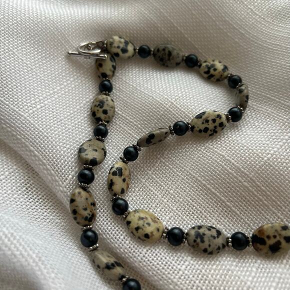 Dalmatian Jasper Beaded Necklace - Picture 6 of 6